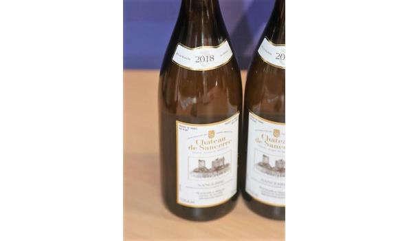 3 flessen à 75cl witte wijn CHATEAU DE SANCERRE, Sancerre Blanc, 2018, Frankrijk